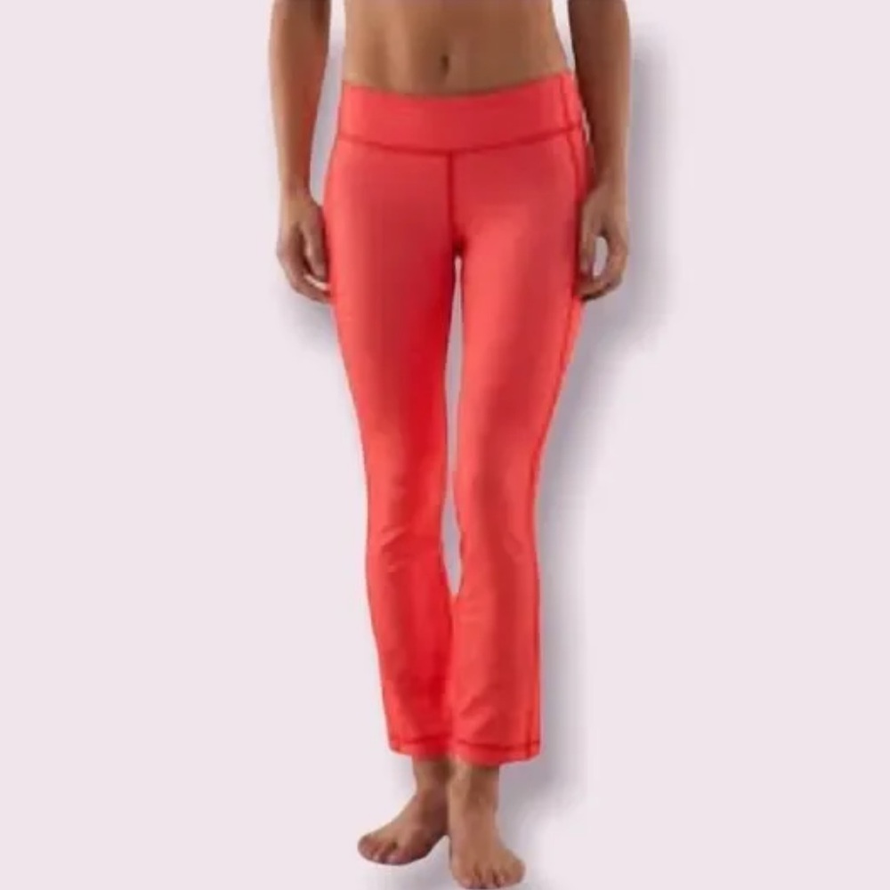 Lululemon PYB Pant - Red - Coral  Size 6 Straight Leg Ankle Length Legging
